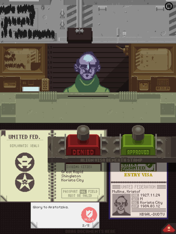 Papers, Please review